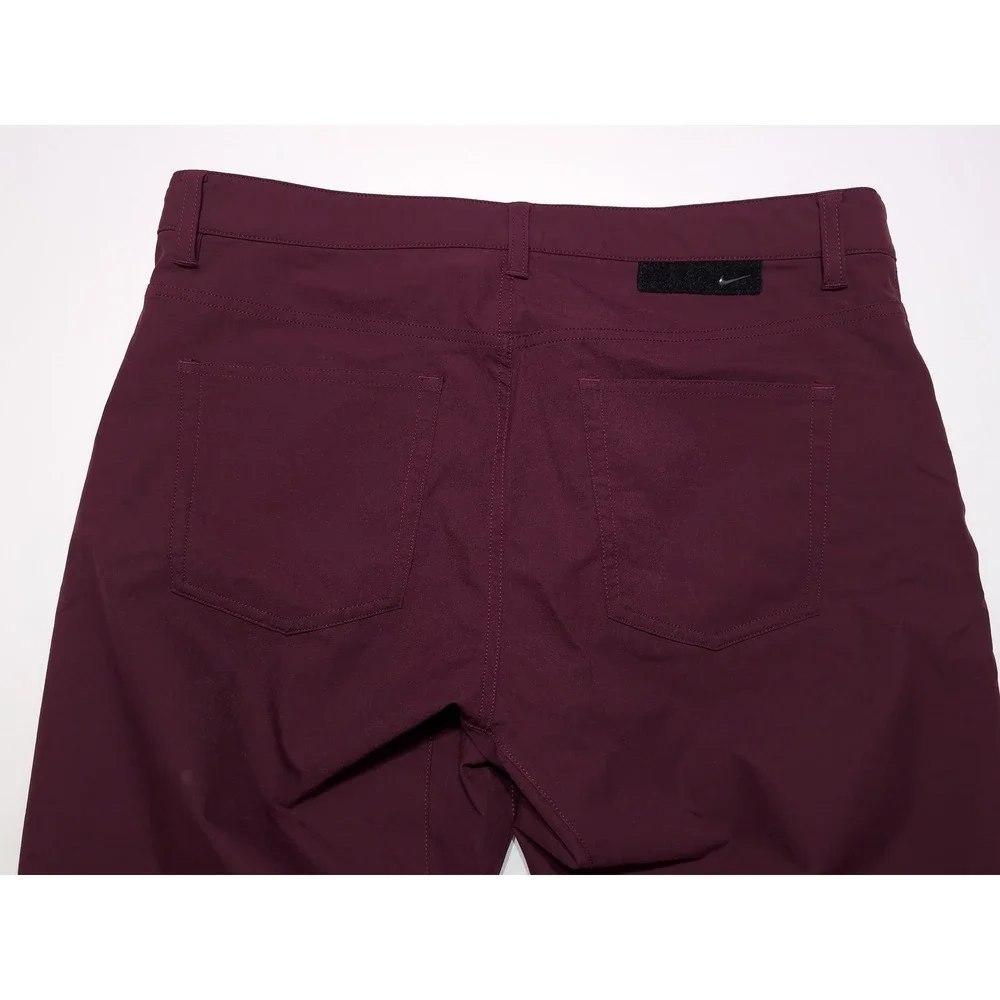 NIKE Golf Pants Men 35x30 Burgundy NWOT Dri-FIT Repel Slim Fit DA3064-610